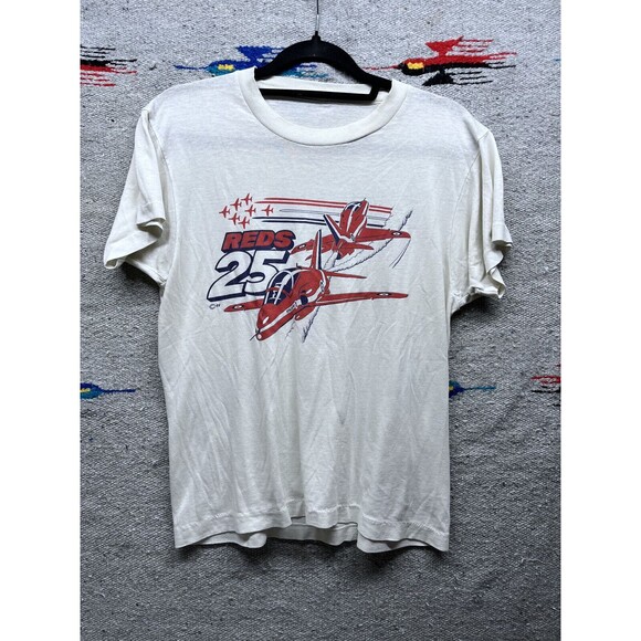 Vintage 80s single stitch 25 reds flying fighter pilots t shirt medium - Picture 3 of 9